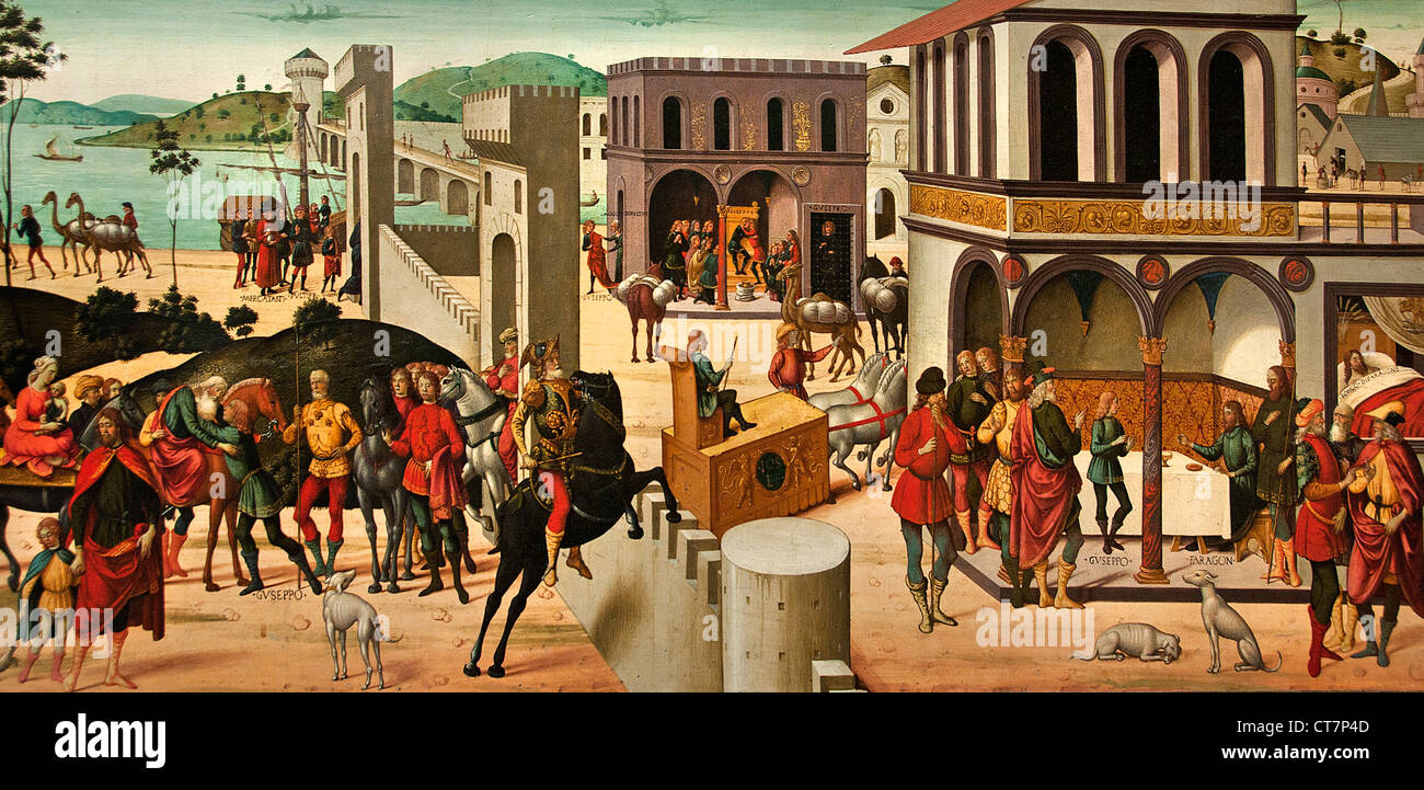 The Story of Joseph by Biagio d`Antonio 1472 - 1516 Italy Italian Stock Photo